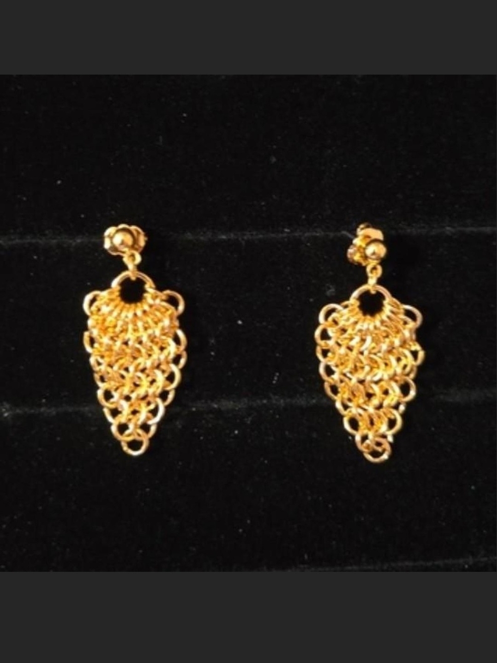 Source Unknown Gold Filigree Cascade Drop Earrings - Gold